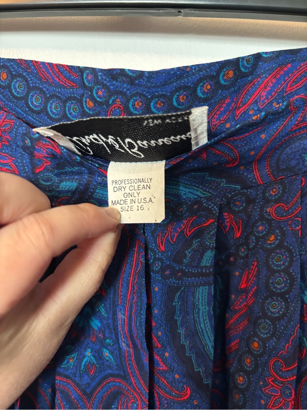 Vintage Feminine Fairycore Ethereal Button-Front Paisley Maxi Skirt - Picture 4 of 5